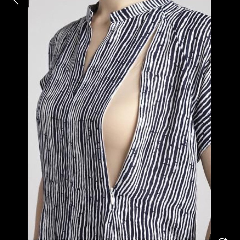 Loyal Hana Cybelle Nursing Striped Navy and White Women's Dress